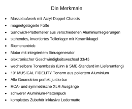 Musical Fidelity - M8xTT Laufwerk incl. 10