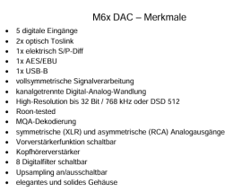 Musical Fidelity - M6xDAC D/A-Wandler