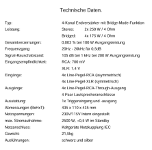 Musical Fidelity - M6x250.4/2 - 4-Kanal-Endverstärker