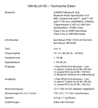 Musical Fidelity - V90-BLU5 HD - D/A-Wandler & Bluetooth-Receiver